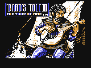Bards Tale III Thief of Fate title screen for Commodore 64